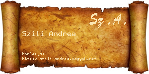 Szili Andrea névjegykártya